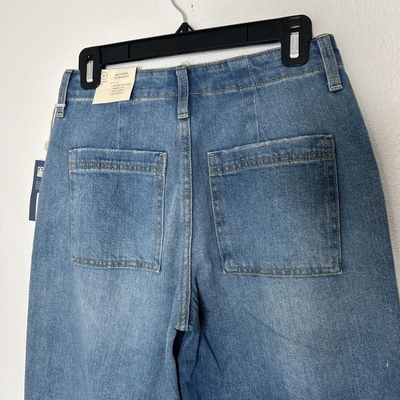 Women's High-Rise Straight Jeans - Universal Thread Medium Wash 0 Target - Picture 6 of 6